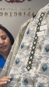 जॉर्जेट सी ग्रीन सूट फ़ैब्रिक / ईज़ी ब्रीज़ी PT-3