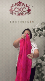841A Chiffon Hot Pink Suit Fabric/ CKC Chiffon Suits