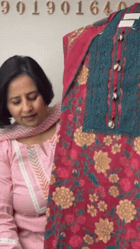 Ckc 442 Cotton Dark Pink Suit Fabric/ CKC Cotton Bazaar