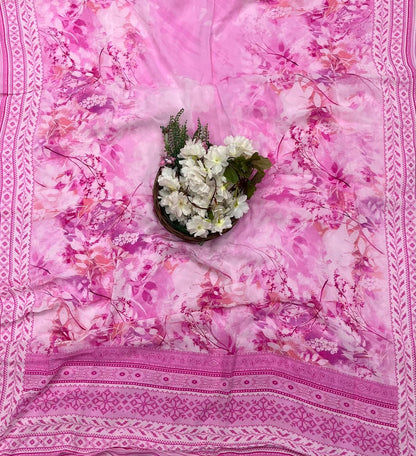 222A Georgette Pink Suit Fabric / CKC Georgette Suits