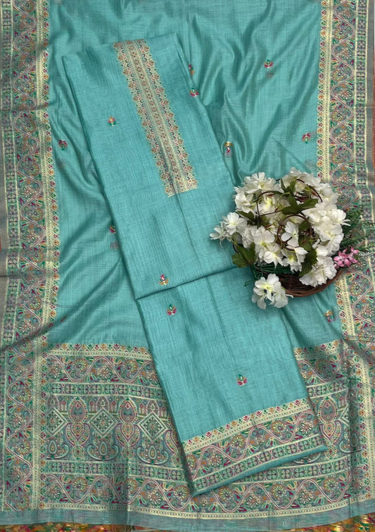 जॉर्जेट सी ग्रीन सूट फ़ैब्रिक / ईज़ी ब्रीज़ी PT-3