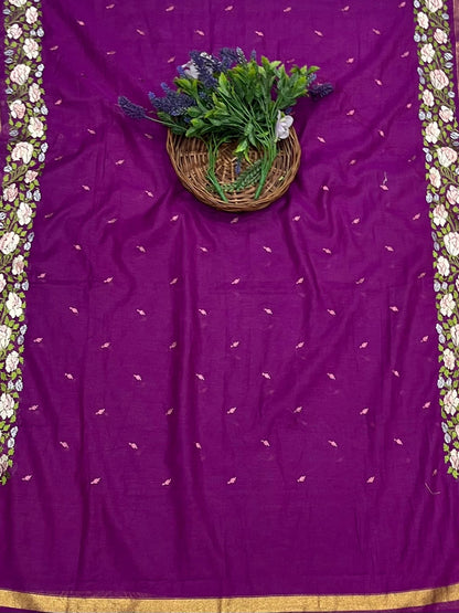 Ckc 369 Mul Cotton Purple Suit Fabric/ CKC Mul Cotton