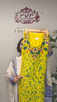 793A Crepe Yellow Suit Fabric / CKC Crepe Suits