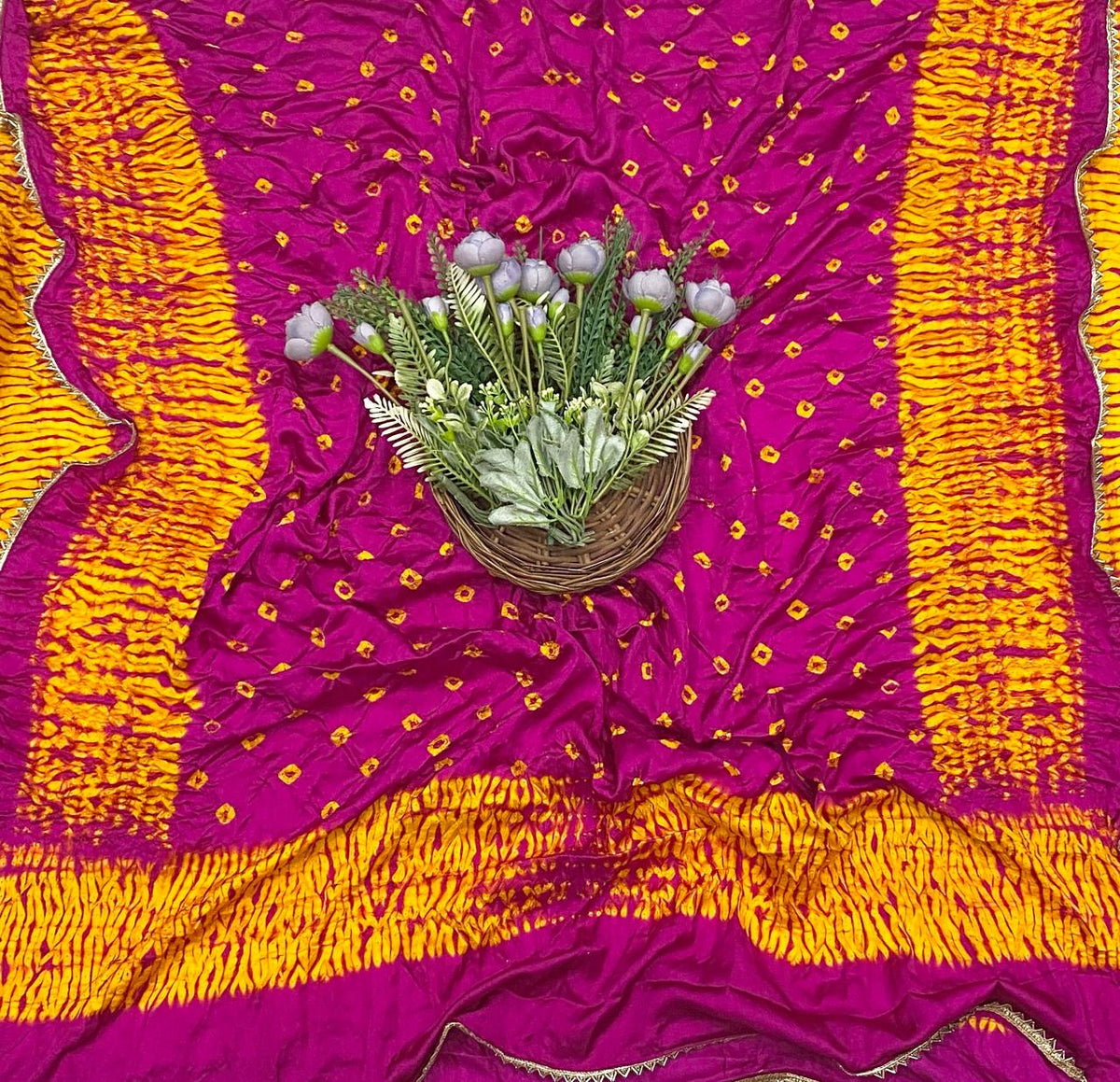 811D GAJJI SILK MAJENTA SUIT FABRIC / CKC JAIPURI SUITS