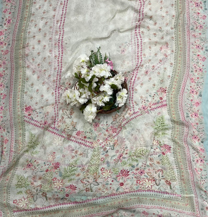 मलमल लिनन बकाइन सूट कपड़ा /