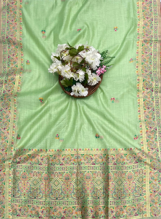 जॉर्जेट सी ग्रीन सूट फ़ैब्रिक / ईज़ी ब्रीज़ी PT-3