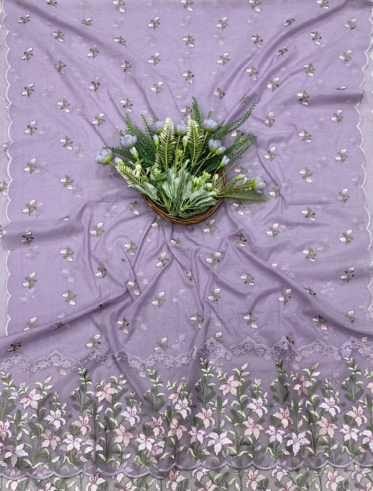 436A Mul Cotton Lilac Suit Fabric / CKC Mul Cotton