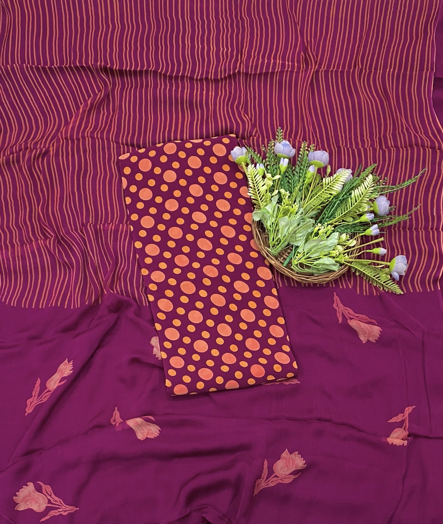 307B Crepe Wine Suit Fabric / CKC Crepe Suits