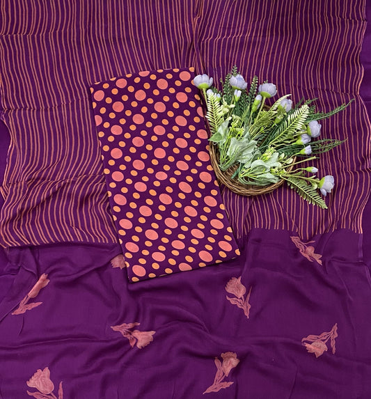 308B Crepe Purple Suit Fabric / CKC Crepe Suits